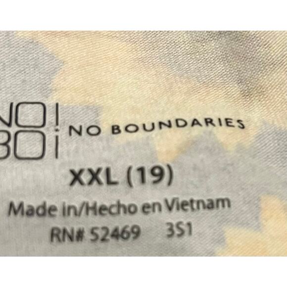 NO BO MID-RISE YOGA ANKLE LEGGINGS WOMENS, XXL(19)-BLACK & YELLOW SUNFLOWERS - Picture 7 of 9